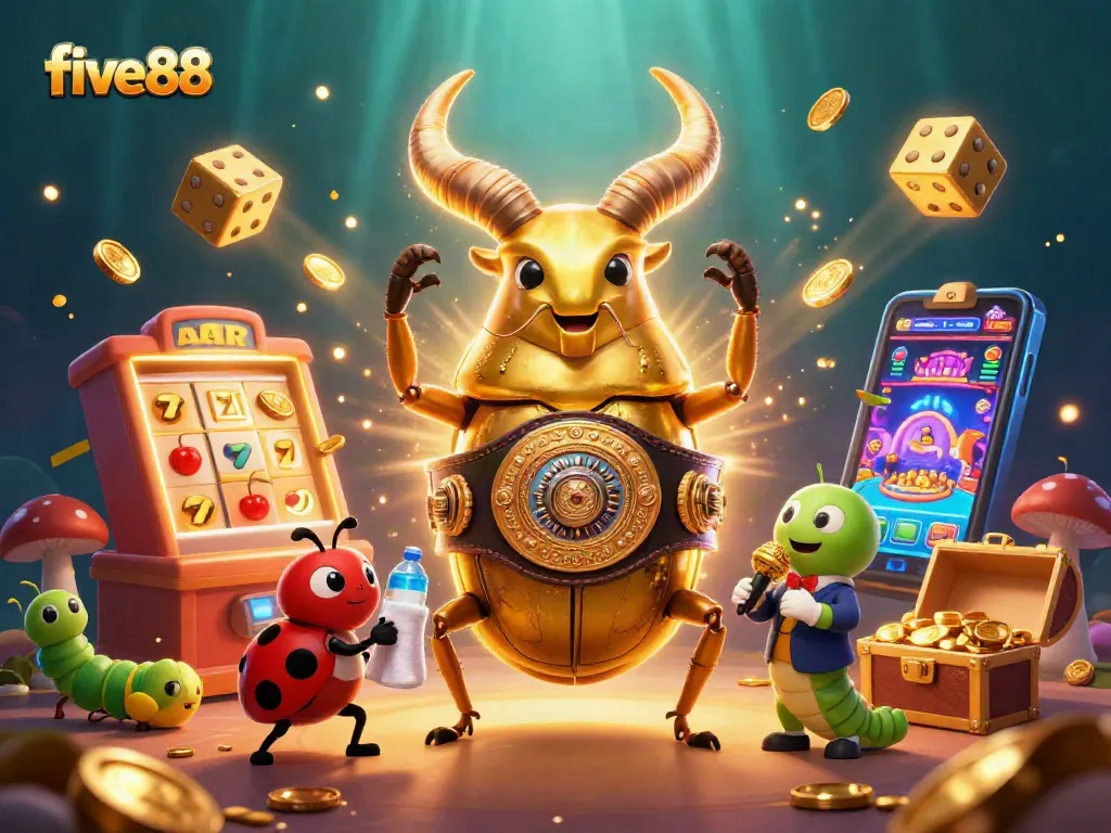 Experience the thrill of five88 with a dynamic casino scene showcasing victories and excitement.