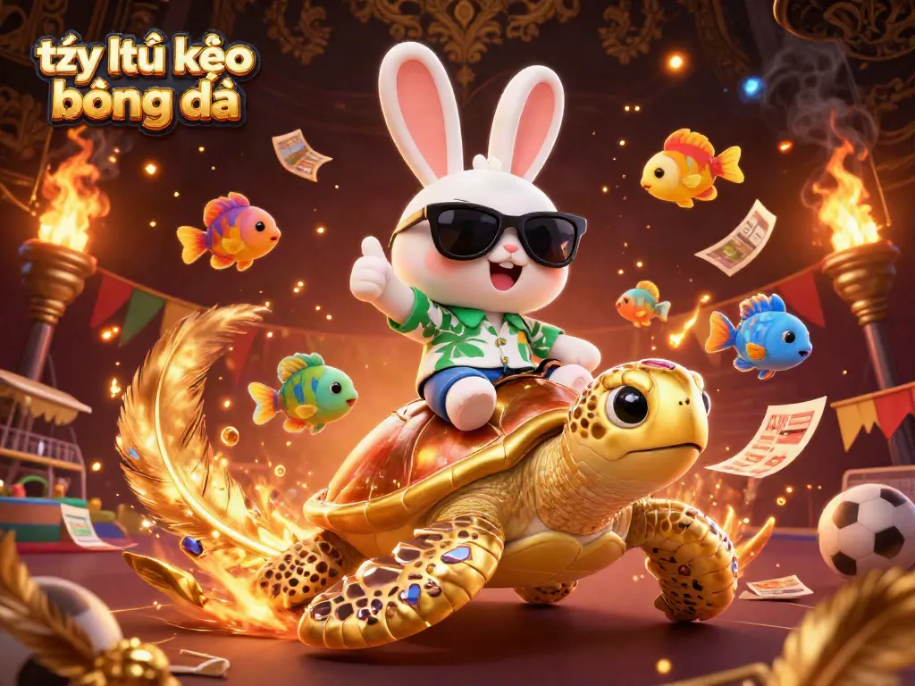 Engage with tỷ lệ kèo bóng đá as a lucky rabbit and golden turtle celebrate sports betting victories