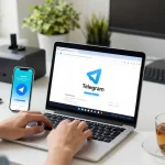 Seamless Telegram Download experience on a modern workspace.